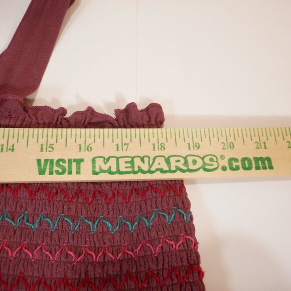 Torrid Size 3 Square-neck Smocked Babydoll Tank Women's plus size 3X Mauve - Picture 5 of 10